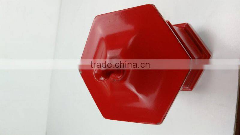 Red hot sale new design hexagon pagoda wooden piggy bank,wooden money box