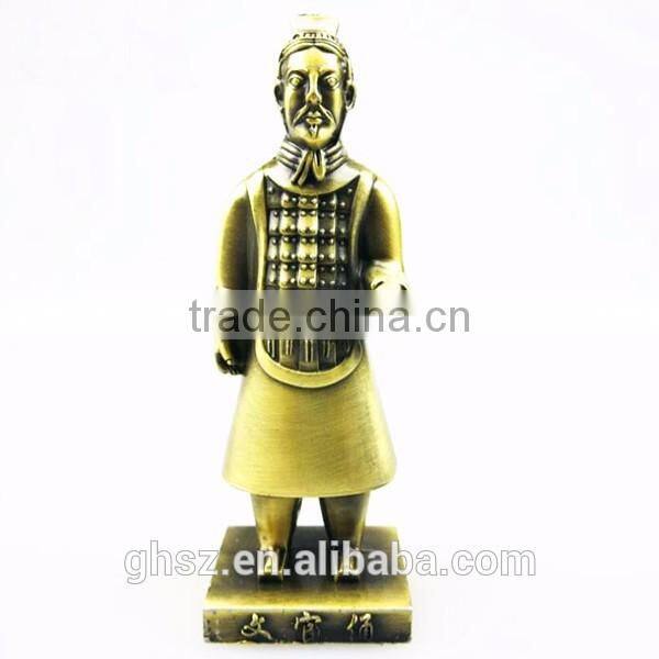 Custom tourist souvenirs antique bronze Terra-Cotta Warriors soldier model
