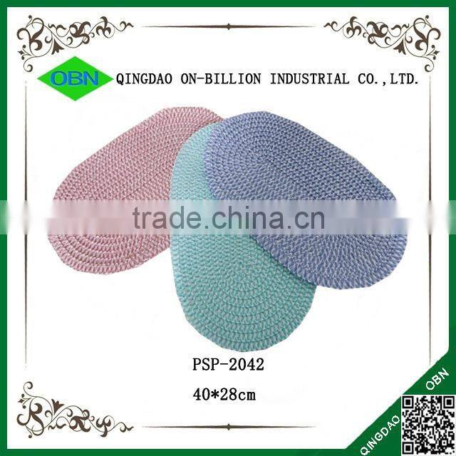 Woven eco friendly braided round placemats