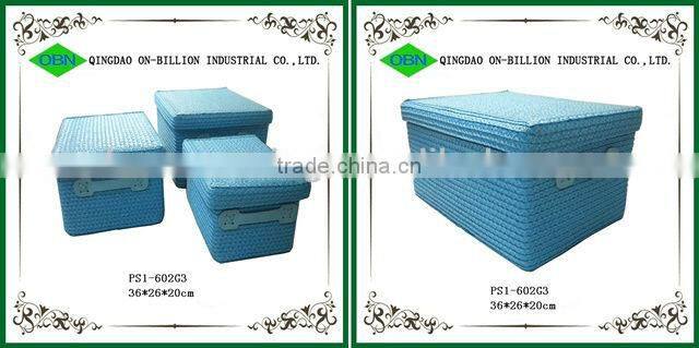 Rectangular storage straw boxes with lid