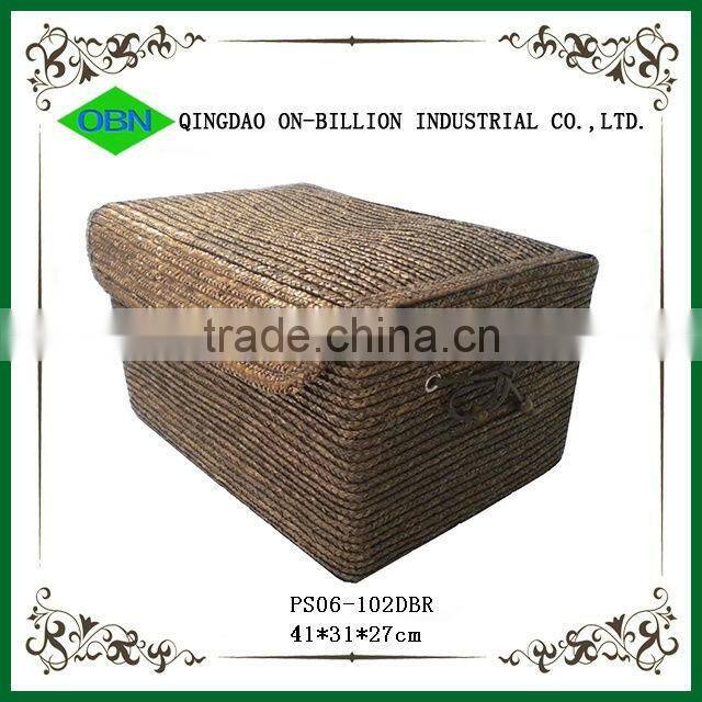 Straw woven storage large box