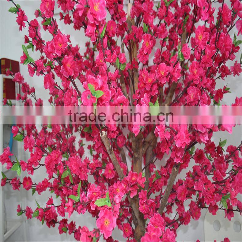 SJZJN 314 Hot Sale Landscaping Artificial/Fake Red Blossom Peach Tree Made in China Competitive Price