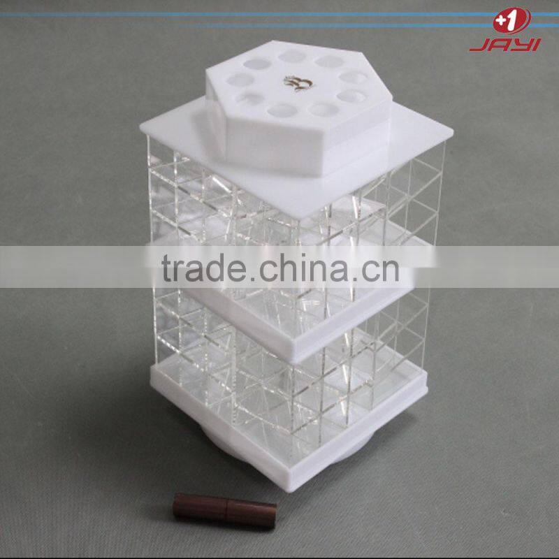 China manufacturer wholesale desktop rotating acrylic lipstick organiser, lipstick display stand