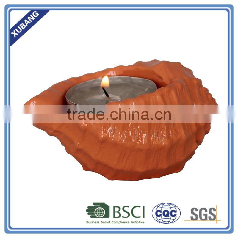 poly resin colorful Conch candle holder