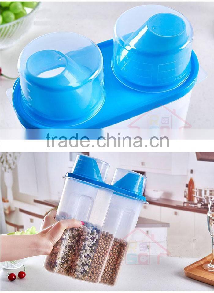 NBRSC Plastic Kitchen Airtight Food Cereal Storage Dispenser Rice Container Box Holder