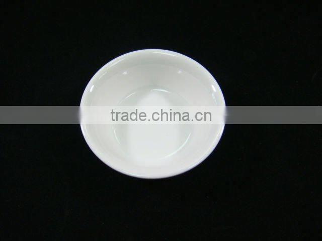 White solid melamine sauce dish