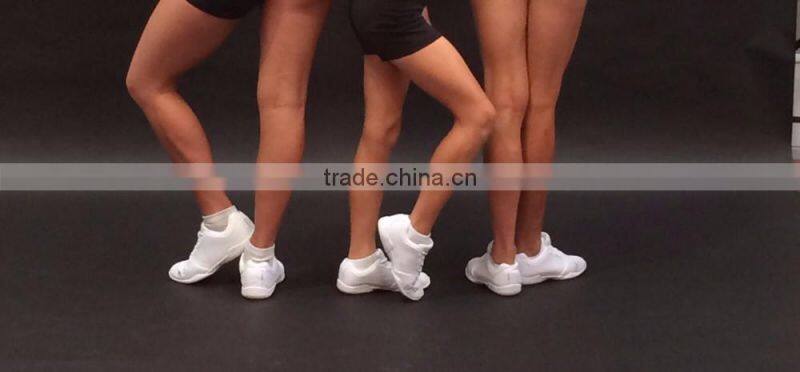 Pure white unisex Cheerleading dance shoes soft durable sole athletic training dancing shoes