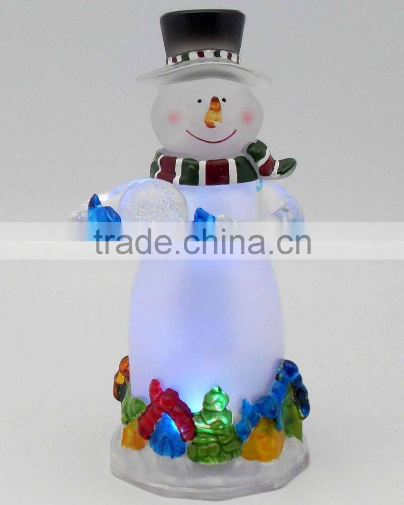 acrylic color changing snowman led light decorations supplier