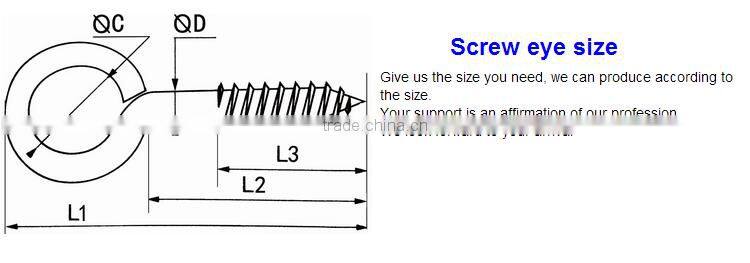 Satin plated tie ring hook screw