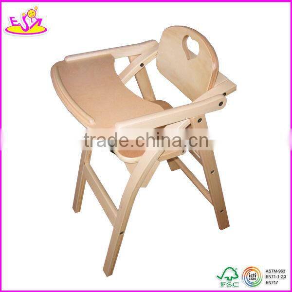 2015 new fashion baby high chair,solid wood high chair,hot sale baby high chair W08F036