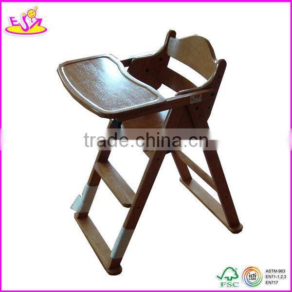 2015 new fashion baby high chair,solid wood high chair,hot sale baby high chair W08F036