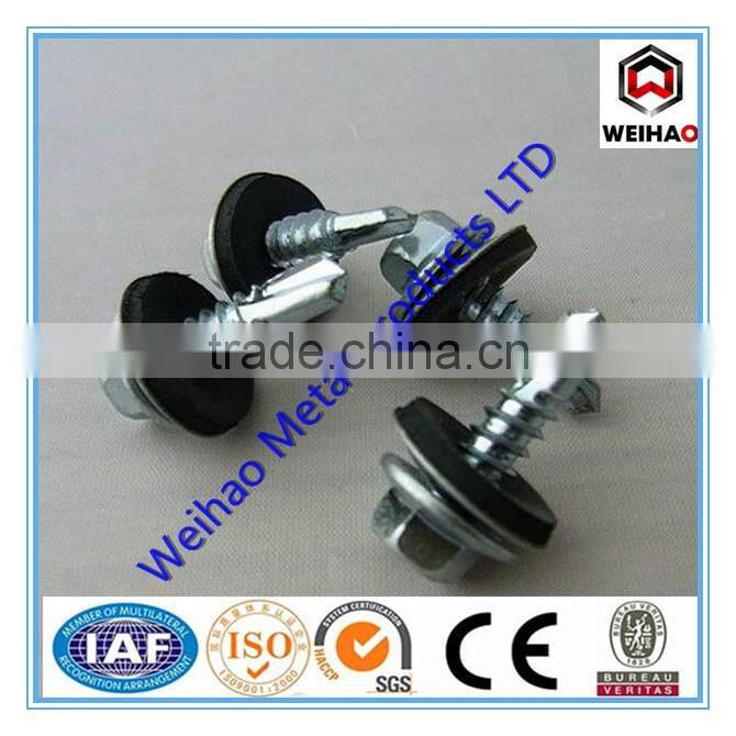 Galvanized Hex head self drilling screw with washer