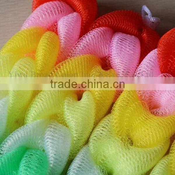 Custom Colorful Mesh Bath Sponge Long Shape Mesh Bath Sponge