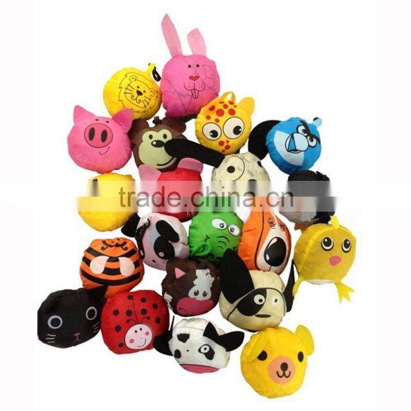 Cute animal foldable shopping bags Fashion storage tote bags Eco friendly shopping tote bags