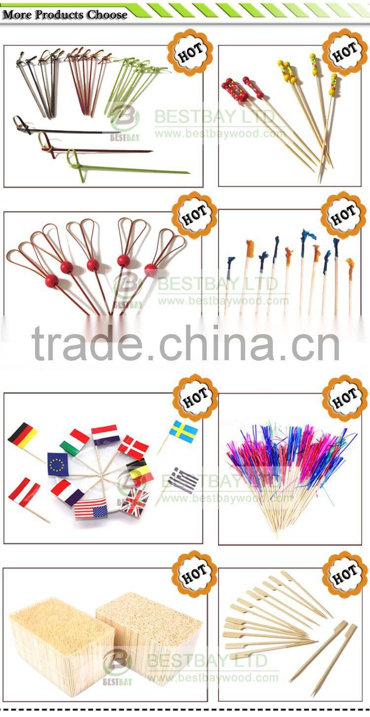 Chistmas party cocktail decoration heart-shaped bamboo skewers,bamboo skewers wholesale