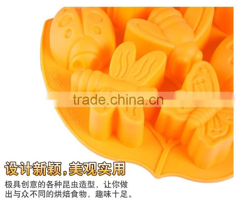 11022 butterfly bee shape silicone chocolate cake molds offered by Zibo Nicole manufacture