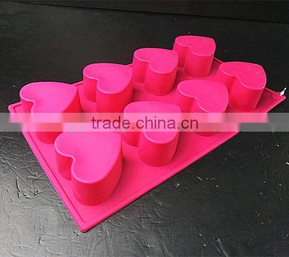 10114 8 pcs hearts Shape Silicone Cake Mold