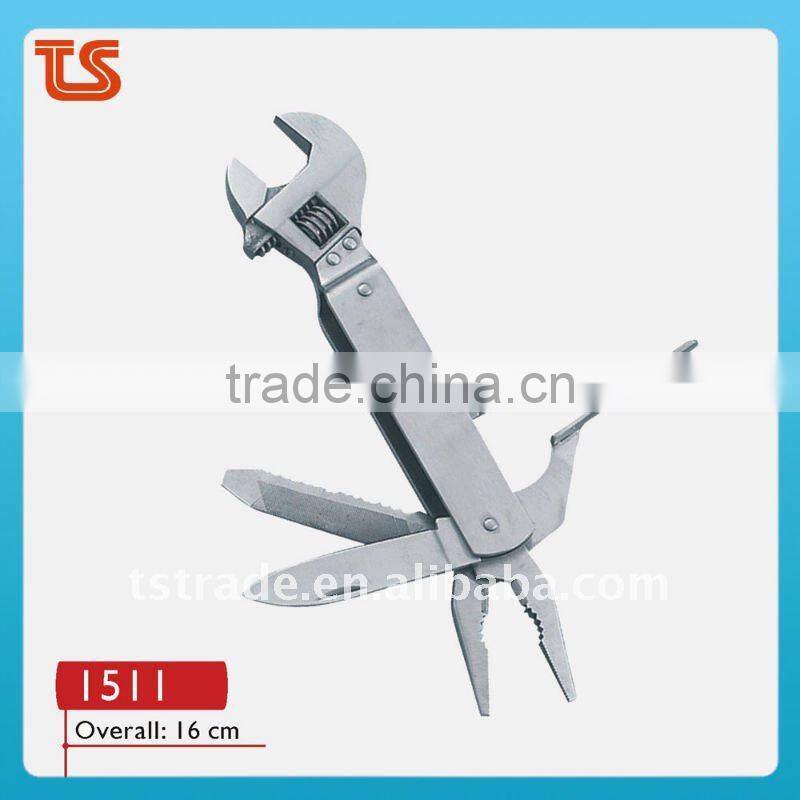 2014 new Stainless steel multi function pocket wrench tools 15-3B.