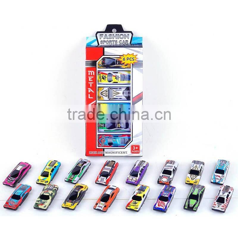 Fashion Sports Car toy in various colors and designs, 4pcs a set for your kids