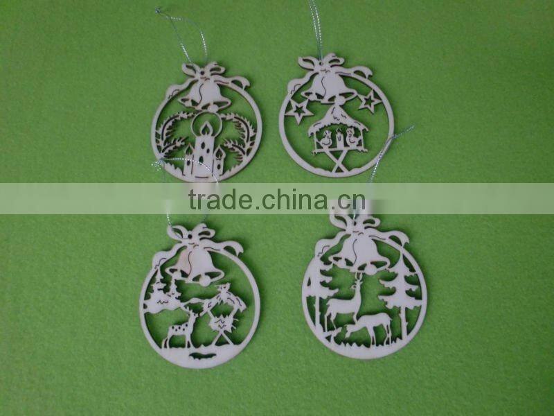 Die cut christmas wood Laser key Craft