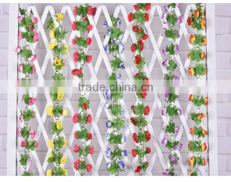 artificial hanging vine plant silk leaf garland