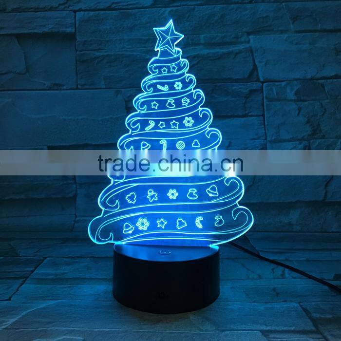 UCHOME 3d Illusion Lamp Christmas Tree Hot Selling Lamp