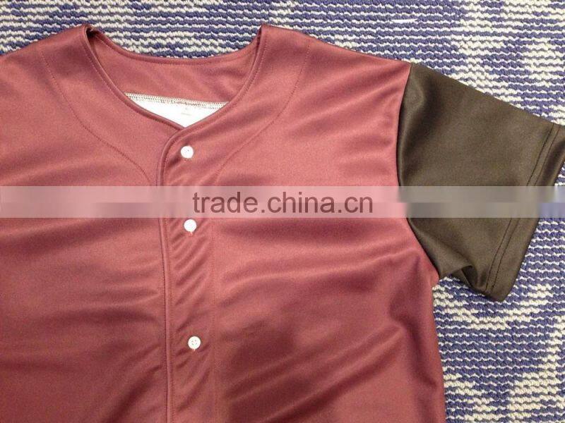 Hongen apparel cheap sports baseball buttons shirt baseball jersey wholesale