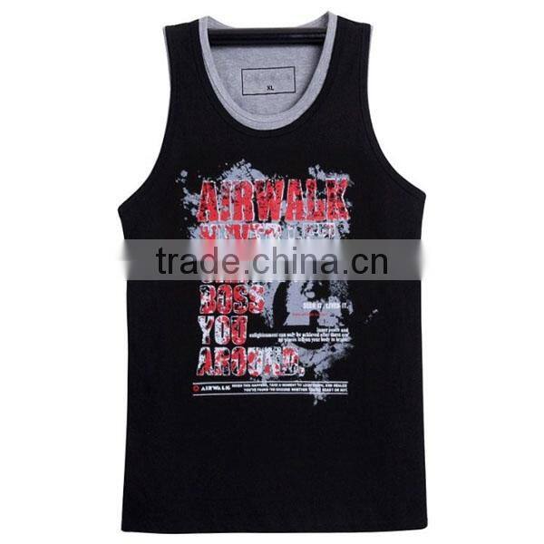 Printed mens tank top mens sleeveless t shirts