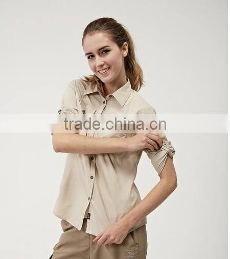 2017 New Arrival fashion hiking camping Active men outdoor shirts Uv resistant WOMENS sports shirts