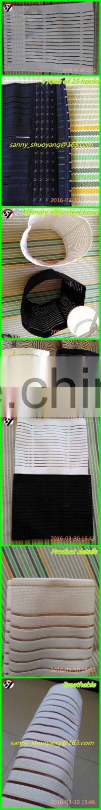 3 Hooks Black Postnatal breathable free sample belly shaper body shaper for women