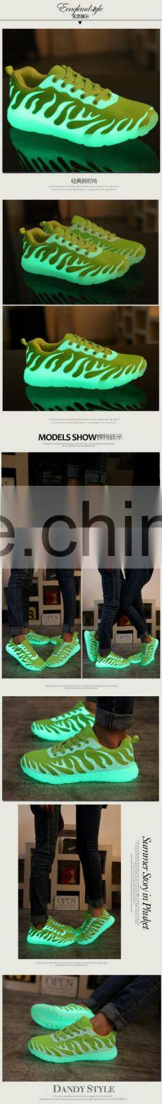 Top Level Fashion Design Glow In The Dark Shoes Luminous Shoes