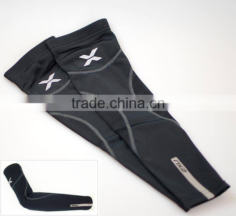 Sublimation arm sleeves sport with silicon gripper on top of sleeves