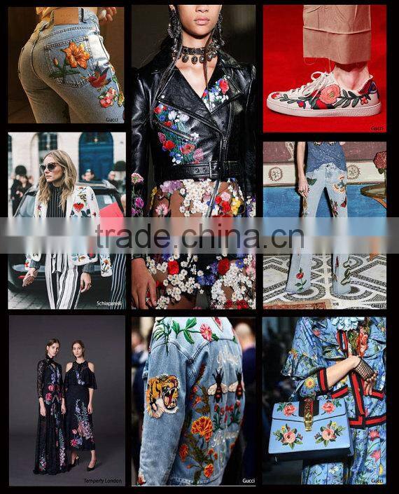 2017Customized 3D logo Embroidery Patch, Embroidered Patch for garment