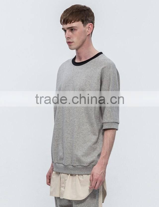 2017 wholesale factory price short sleeve sweatshirt white t shirt