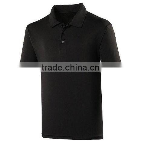 Custom design 100% polyester color plain eyelet sports fabric polo shirt