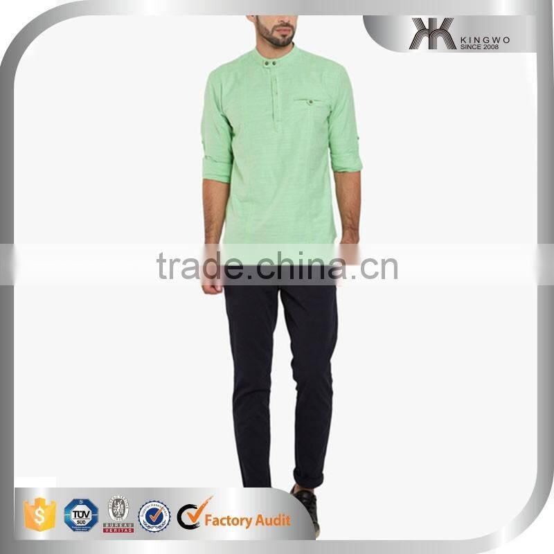 Fashion Clothing Spring Men Latest Shirt Designs oem & odm Solid Plain Shirt