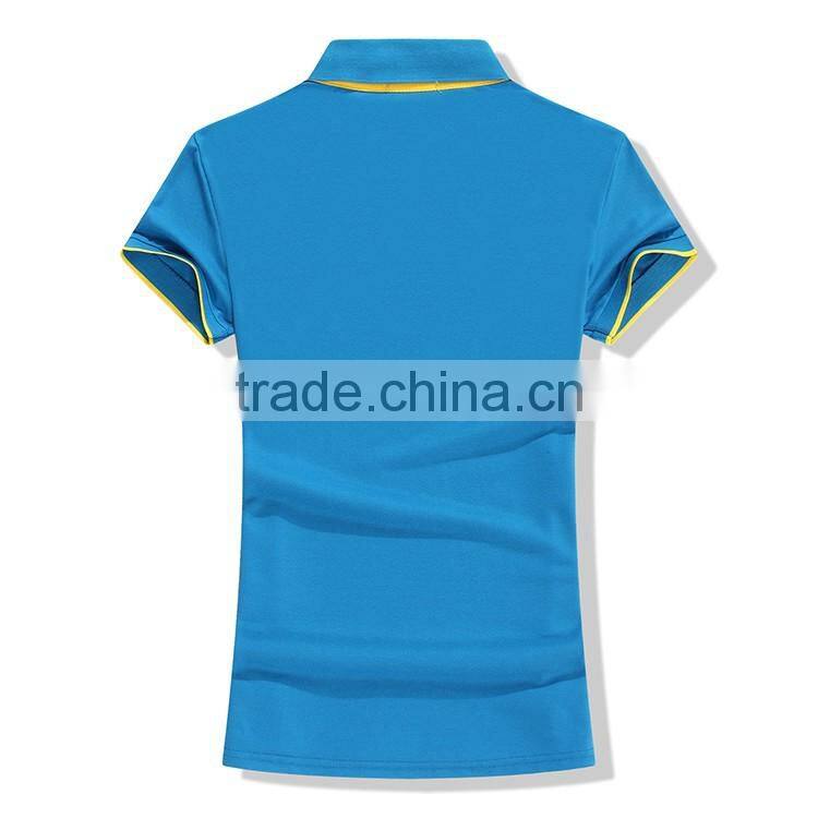 T shirt manufacturing china 100 cotton custom ladies polo shirt