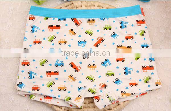 high quality cute cartoon car printed cotton baby underwear,boxer shorts boy underwear