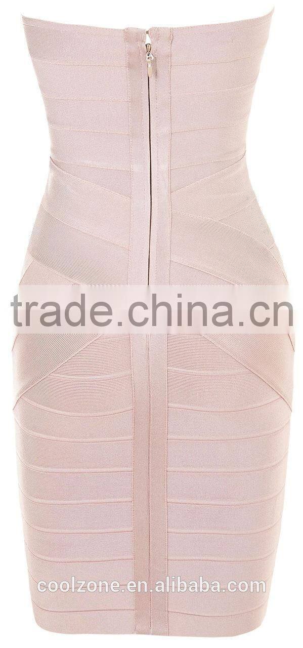 Latest China supplier strapless bandage clothing wholesale sexy women clothing