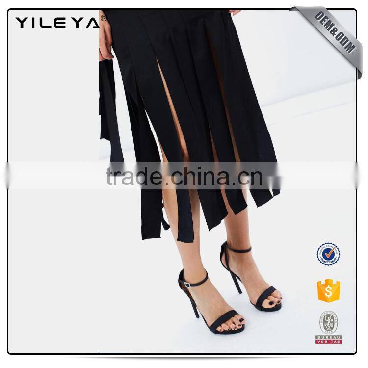 High Slit Maxi Dress Elegant Hollow Out Evening fashion dreese Long Dress