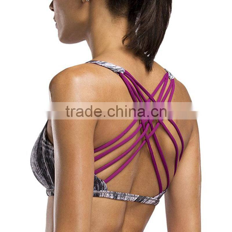 Cheap Hot Sale Print Madam Underwear Camo Yoga Sports Bra Custom
