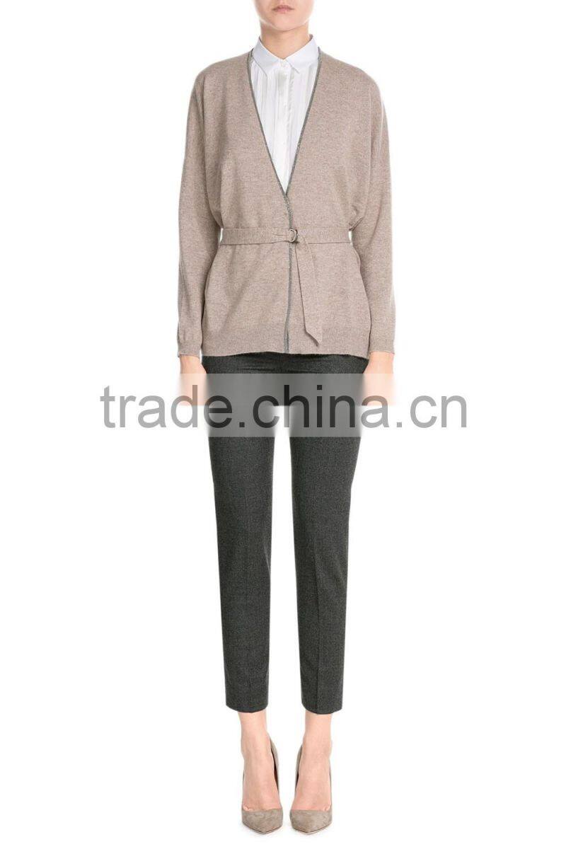 Hot selling warm sweater business casual long knnited oversized sweater