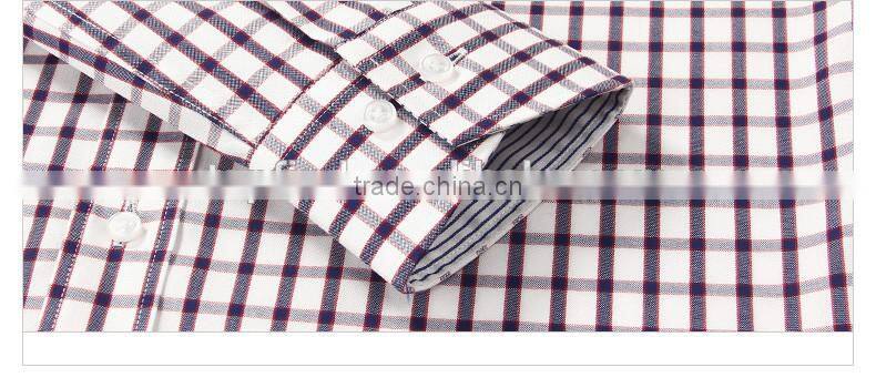 High quality classic check pattern free size wrinkle free shirt for business man