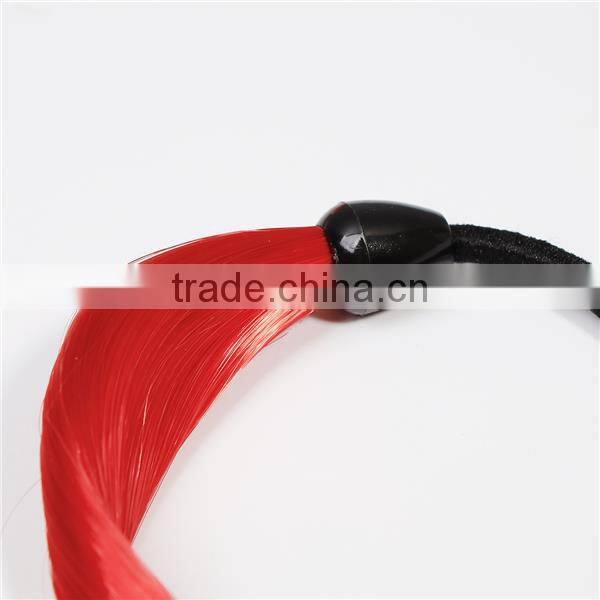 Chemical Fiber Hair Ties Round Red Elastic Girl Hair Ponytail Holder