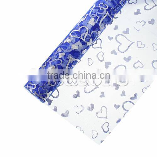 Royal Blue At Random Pattern 48cm Organza Jewelry Gift Flower Wrapping