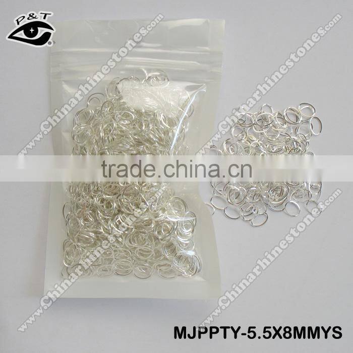 nail art metal stud 5.5x8mm oval silver decorative metal studs for nails