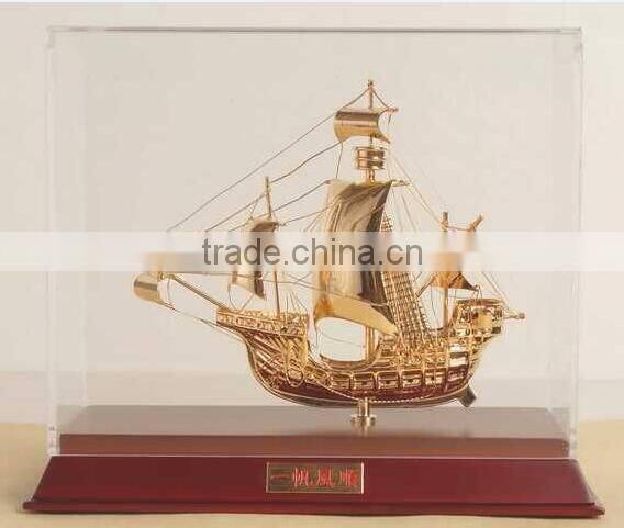 Luxury Shinning Sailing boat , Ship Model For Home Decoration JC-02