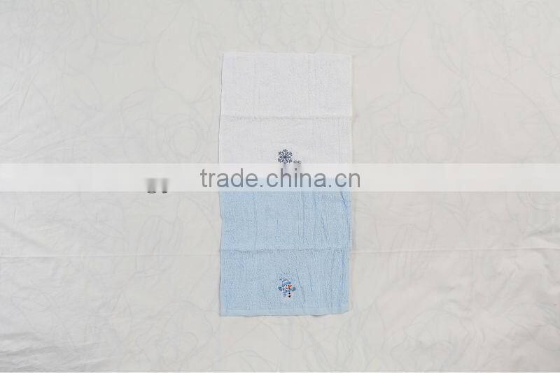 100% cotton velour embroidery hand towel