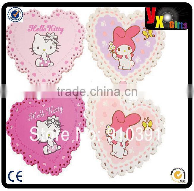 Promotion Gifts----Customized 2D/3D soft pvc coaster, soft cup coaster, soft pvc cup mat, pvc mug pad,debossed logo mug coaster