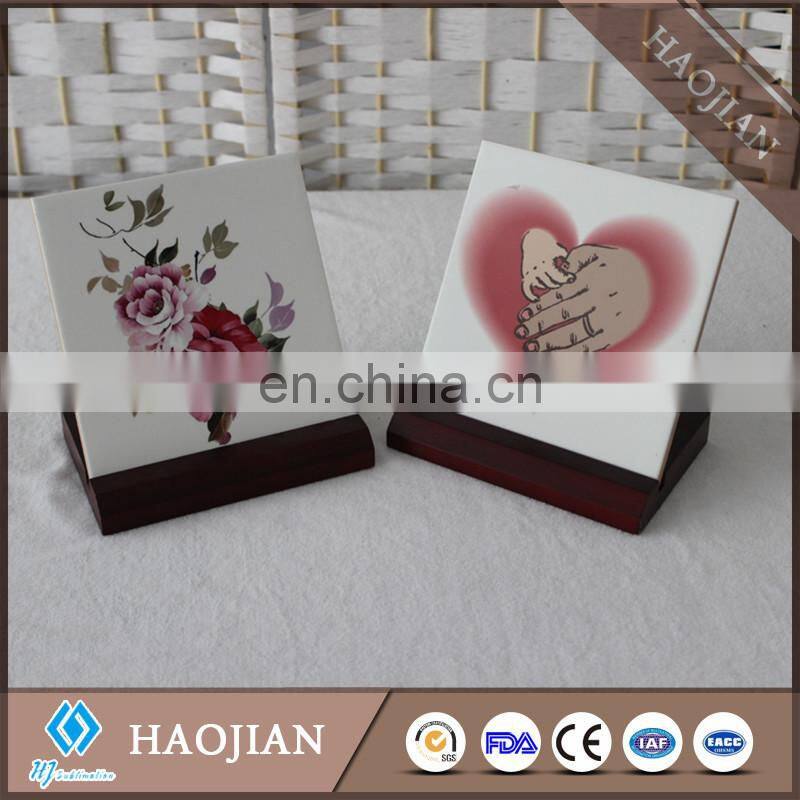sublimation printable tile cheap ceramic tile custom design glazed ceramic coaster